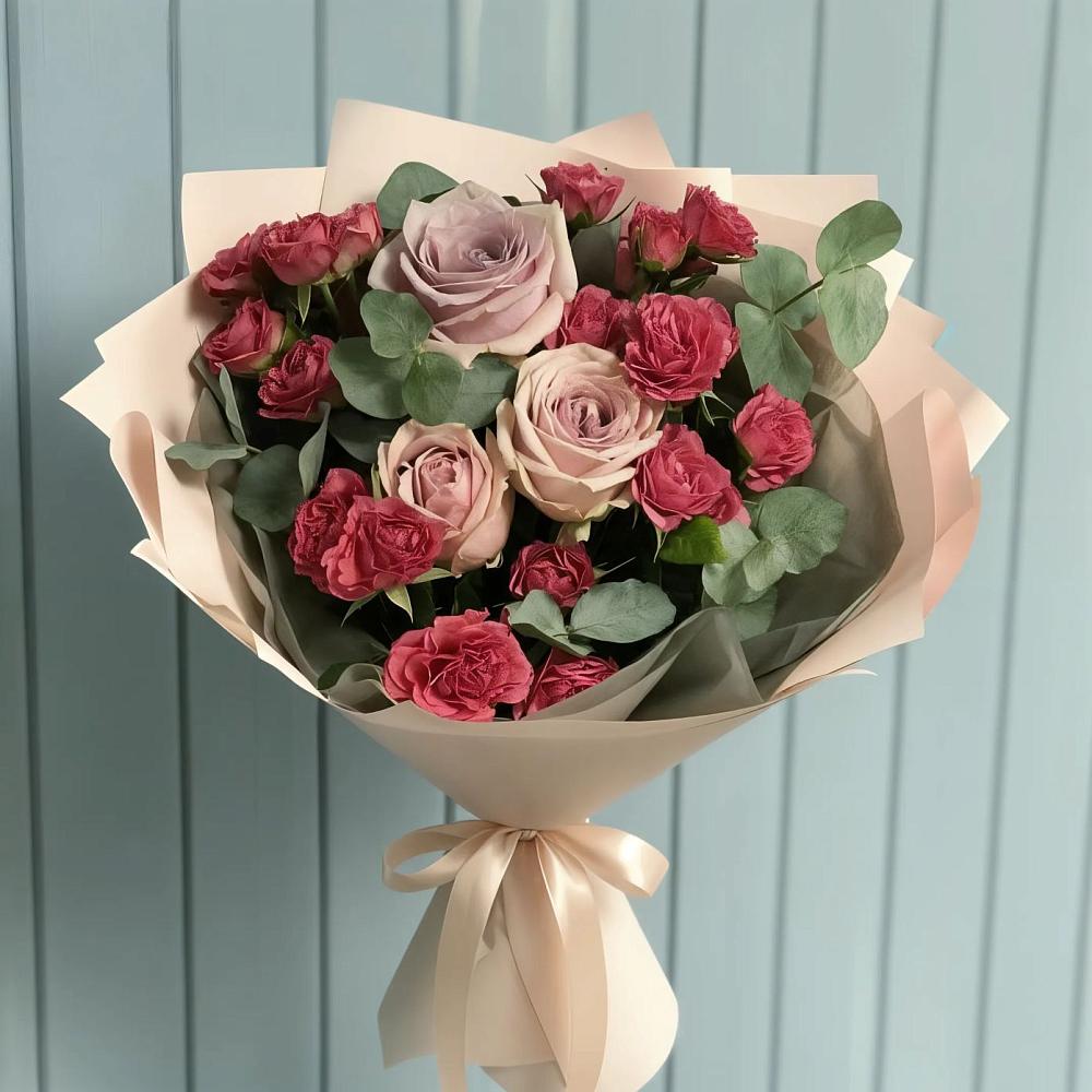 Букет цветов из: Гвоздики и Розы в Колюбакино
