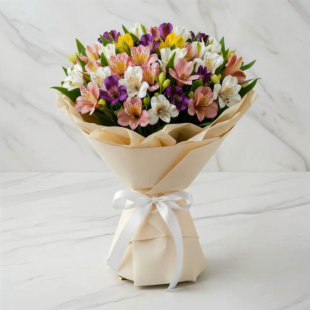 Букет цветов из: Альстромерии в Колюбакино