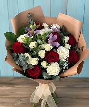 Букет цветов из:  Розы и Альстромерии в Колюбакино