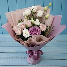 Букет цветов из:  Розы и Лизиантусы в Колюбакино