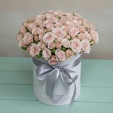 Цветочная композиция из Розы в шляпной коробке в Колюбакино