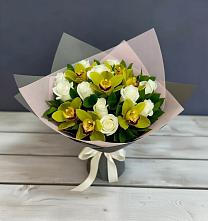 Букет цветов из:  Орхидеи и Розы в Колюбакино