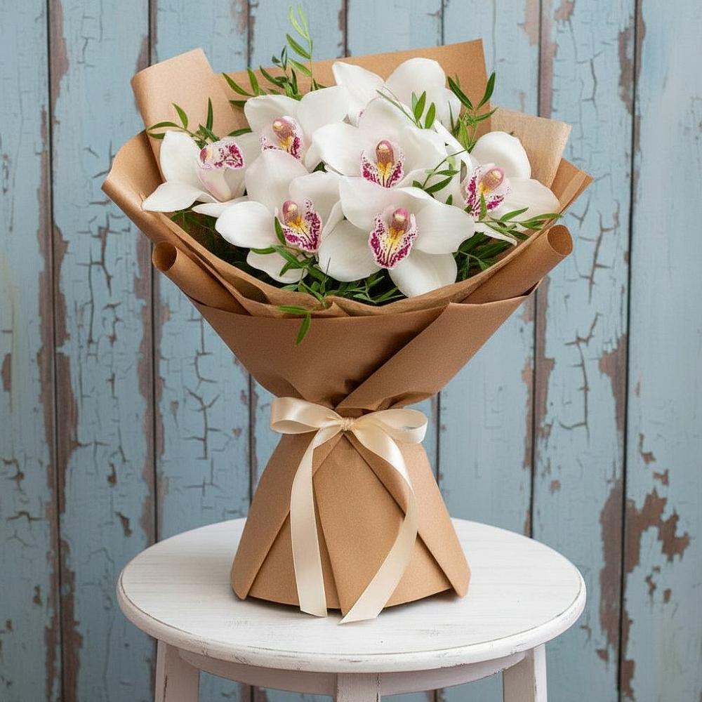 Букет цветов из: Орхидеи и Розы в Колюбакино