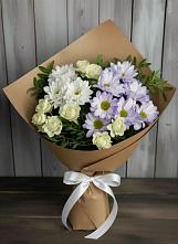 Букет цветов из:  Хризантемы и Розы в Колюбакино