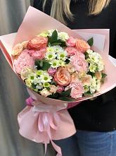 Букет цветов из:  Гвоздики, Розы и Хризантемы #REPLACE_PRED# Колюбакино