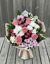 Букет цветов из:  Альстромерии, Гвоздики, Розы и Хризантемы #REPLACE_PRED# Колюбакино
