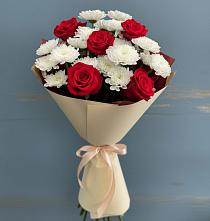 Букет цветов из:  Розы и Хризантемы в Колюбакино