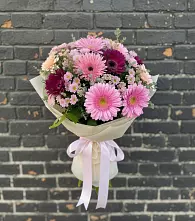 Букет цветов из:  Герберы и Хризантемы в Колюбакино