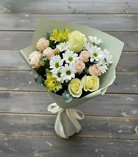 Букет цветов из:  Альстромерии, Розы и Хризантемы в Колюбакино