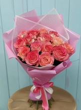 Букет 15 Розовых роз Равель в Колюбакино