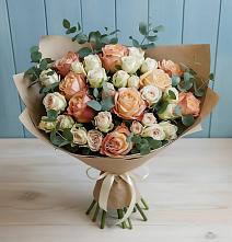 Букет цветов из:  Альстромерии и Розы в Колюбакино