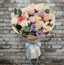 Букет цветов из:  Розы, Лизиантусы и Гвоздики #REPLACE_PRED# Колюбакино